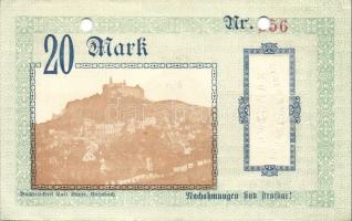 Német Birodalom/Weimari Köztársaság/Kulmbach 1918. 20M hivatalos érvénytelnítéssel T:I-
