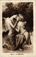 1930 Eros un Psiche / Erotic nude lady art postcard (EK)