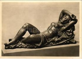 1944 Jakob Wilh. Fehrle - Diana / Erotic nude lady sculpture. Sculptures of the Third Reich. München, Haus der Deutschen Kunst. Photo-Hoffmann