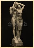 Josef Thorak - Zwei Menschen / Erotic nude lady sculpture, romantic couple. Sculptures of the Third Reich. München, Haus der Deutschen Kunst. Photo-Hoffmann
