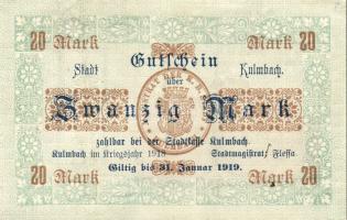 Német Birodalom/Weimari Köztársaság/Kulmbach 1918. 20M (3x) T:II,II-
