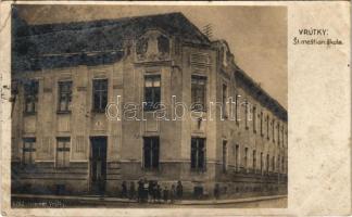 1924 Ruttka, Vrútky; St. mestian. skola / iskola. L. Kramer kiadása / school (fl)