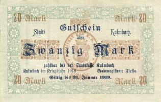 Német Birodalom/Weimari Köztársaság/Kulmbach 1918. 20M (3x) T:II,II-