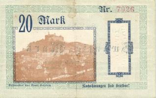 Német Birodalom/Weimari Köztársaság/Kulmbach 1918. 20M (3x) T:II,II-