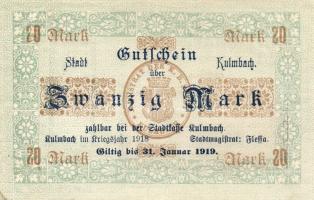 Német Birodalom/Weimari Köztársaság/Kulmbach 1918. 20M (3x) T:II,II-