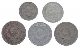 Szocialista Szövetségi Szovjet Köztársaság 1923.15k Ag + Szovjetunió 1929. 20k Ag + 1932. 10k Cu-Ni ...