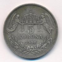 1900KB 5K Ag "Ferenc József" T:3 ph., patina 
Adamo K7