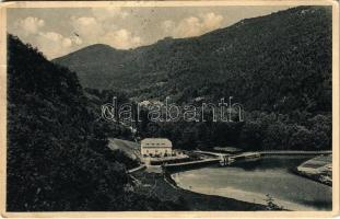 1926 Trencsénteplic-fürdő, Kúpele Trencianske Teplice; Údolní prehrada / Talsperre / völgygát / valley dam (Rb)