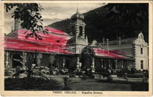 1928 Trencsénteplic-fürdő, Kúpele Trencianske Teplice; Kúpelná dvorana / Kursalon / fürdő / spa, bath (szakadás / tear)