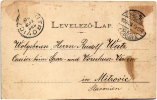 1900 Budapest V. Belváros, az új Tiszti kaszinó, Café Klotild kávéház. Weinwurm A. kiadása (Rb)