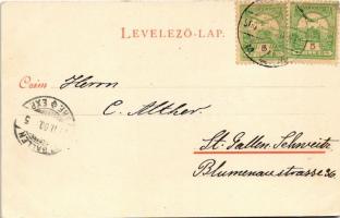 1900 Budapest, Ferenc József híd és a Gellérthegy. Edgar Schmidt (EK)