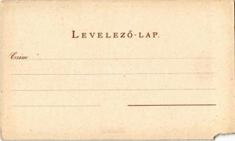 Budapest anno 1602. A királyi palota nyugati oldala. Geittner és Rausch kiadása, Art Nouveau litho (...