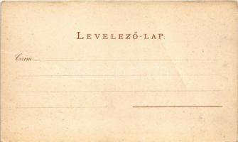 Budapest anno 1750. Szervita templom és kolostor. Geittner és Rausch kiadása, Art Nouveau litho (fa)