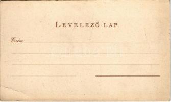 Budapest anno 1602. Buda és Pest a Gellérthegyről. Geittner és Rausch kiadása, Art Nouveau litho (EB...