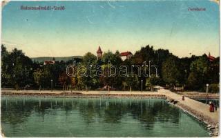 1914 Balatonalmádi, Part részlet (kopott sarkak / worn corners)