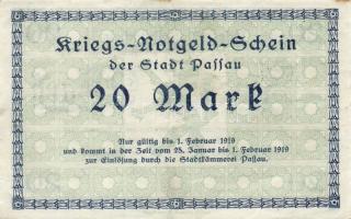 Német Birodalom/Weimari Köztársaság/Passau 1918. 20M (4x) T:II,II/III