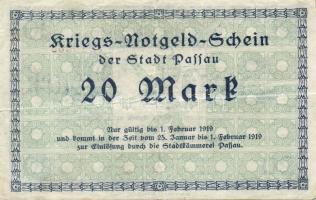 Német Birodalom/Weimari Köztársaság/Passau 1918. 20M (4x) T:II,II/III