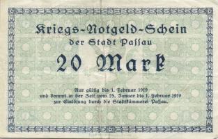 Német Birodalom/Weimari Köztársaság/Passau 1918. 20M (4x) T:II,II/III