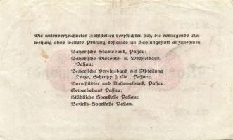 Német Birodalom/Weimari Köztársaság/Passau/Bezirksparkasse 1923.2.3. 1000M T:II/III