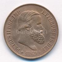 Brazília 1869. 20R bronz II. Pedro T:2 fo. Brazil 1869. 20 Reis bronze Pedro II C:XF spotted Krause KM#474