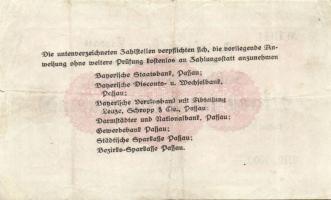 Német Birodalom/Weimari Köztársaság/Passau/Bezirksparkasse 1923.2.3. 1000M T:II/III