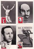 8 db MODERN Carte Maximum (CM) képeslap. Képzőművészeti Alap Kiadóvállalat: Híres emberek / 8 modern...