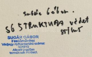 Sugár Gábor (1976- ): Mókus. Akril, foamix, vászon, jelzett, hátoldalán autográf felirattal és a műv...