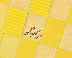 Sugár Gábor (1976- ): Ló. Akril, foamix, vászon, jelzett, hátoldalán autográf felirattal és a művész...