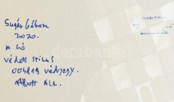 Sugár Gábor (1976- ): Ló. Akril, foamix, vászon, jelzett, hátoldalán autográf felirattal és a művész...