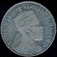 Ethiopia 1889. 1Birr Ag etióp és kínai ellenjegyekkel! T:3