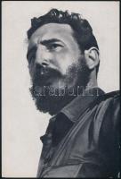 Fidel Castro (1926-2016) Kuba vezetője, propagandanyomtatvány, 14×9,5 cm