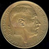 Német 3. Birodalom 1938. "Hitler-Birodalmi Alma" Br emlékérem 36mm átm. eredeti(sérült) do...