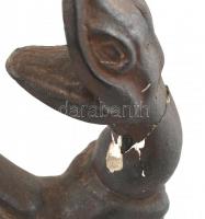 RAJKI László Szobrász (1939-): Proletár. (Szoborterv), bronzírozott gipsz, jelzett, sérült. m: 65 cm