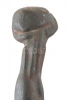 RAJKI László Szobrász (1939-): Proletár. (Szoborterv), bronzírozott gipsz, jelzett, sérült. m: 65 cm