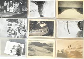 cca 1940-1955 Vegyes családi képek, síelés, városképek, stb., 216 db fotó, 4,5×7 és 10×7 cm közötti ...