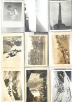 cca 1940-1955 Vegyes családi képek, síelés, városképek, stb., 216 db fotó, 4,5×7 és 10×7 cm közötti ...