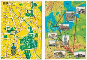 19 db MODERN térképes képeslap / 19 modern motive postcards: maps