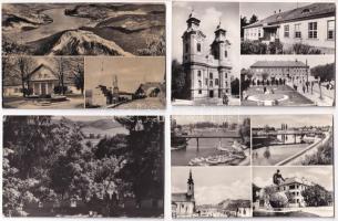 40 db MODERN fekete-fehér magyar város képeslap / 40 modern black and white Hungarian town-view postcards