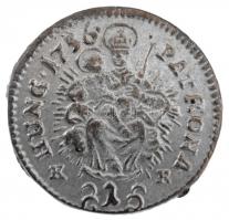 1756K-B 1kr Ag "Mária Terézia" (0,79g) T:2-  Huszár: 1744., Unger III.: 1265.