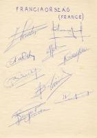 Sport aláírások Francia vizilabdacsapat tagjainak aláírása kartonlapon