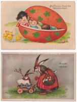 7 db RÉGI húsvéti üdvözlő képeslap / 7 pre-1945 Easter greeting postcards