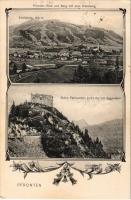 1911 Pfronten, Edeslberg, Ruine Falkenstein, Aggenstein, Ried und Berg. Art Nouveau