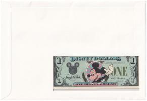 Amerikai Egyesült Államok 1987A 1DD bankjegyes borítékban, elsőnapi bélyegzéses bélyeggel T:1 USA 19...