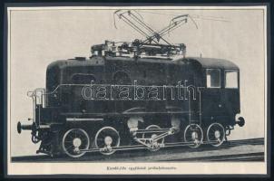 cca 1920 Kandó-féle lokomotiv mozdonyok képei, 3 db nyomat kartonra kasírozva, 14x21 cm és 12,5x20,5...