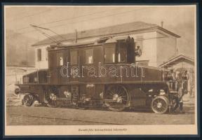 cca 1920 Kandó-féle lokomotiv mozdonyok képei, 3 db nyomat kartonra kasírozva, 14x21 cm és 12,5x20,5...