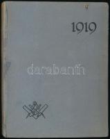 1919 Szabadkőműves almanach, szerk. és kiadják: Wilczek Gusztáv és Singer Arthur, 192p