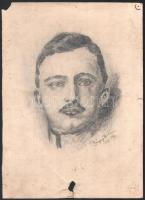 Bényey Zoltán jelzéssel: IV. Károly portréja, 1917.VIII.31. Grafit, papír, a lap szélein sérülésekkel, kisebb foltokkal, törésnyomokkal, 30x21,5 cm