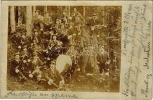 1900 Aussee, Vadász zenekar / Hunter music band. photo