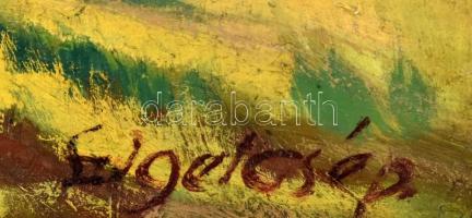 Jelzés nélkül: Szigetcsép. Olaj, karton. 36,5x57,5cm