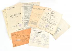 1912-1918 Vegyes katonai irat tétel (tábori postai levelezőlap, honvéd igazolványi lap, lovas fotó, stb.)